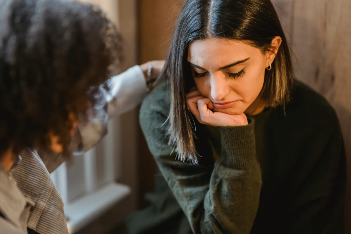 Supportive counseling session dealing with hidden grief
